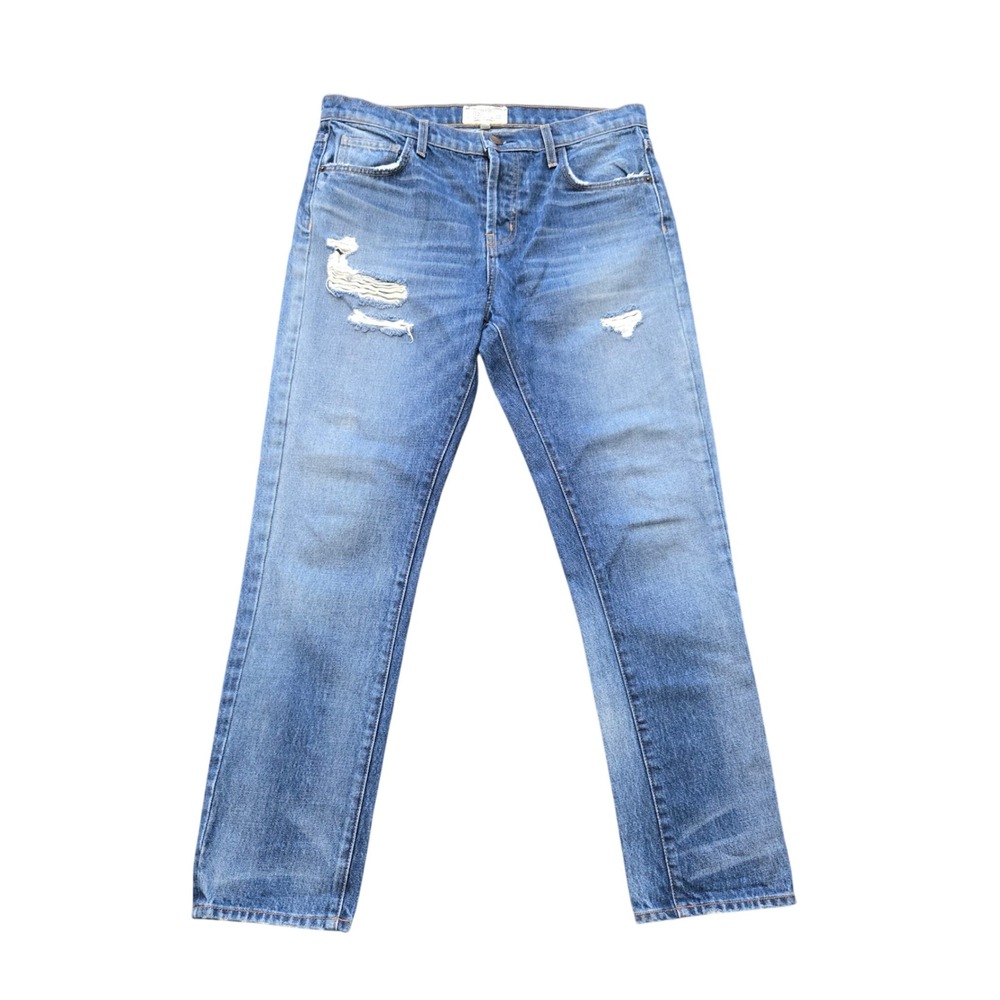 Current Elliott The Slouchy Skinny Zephyr Destroy Jeans Distressed Size 28